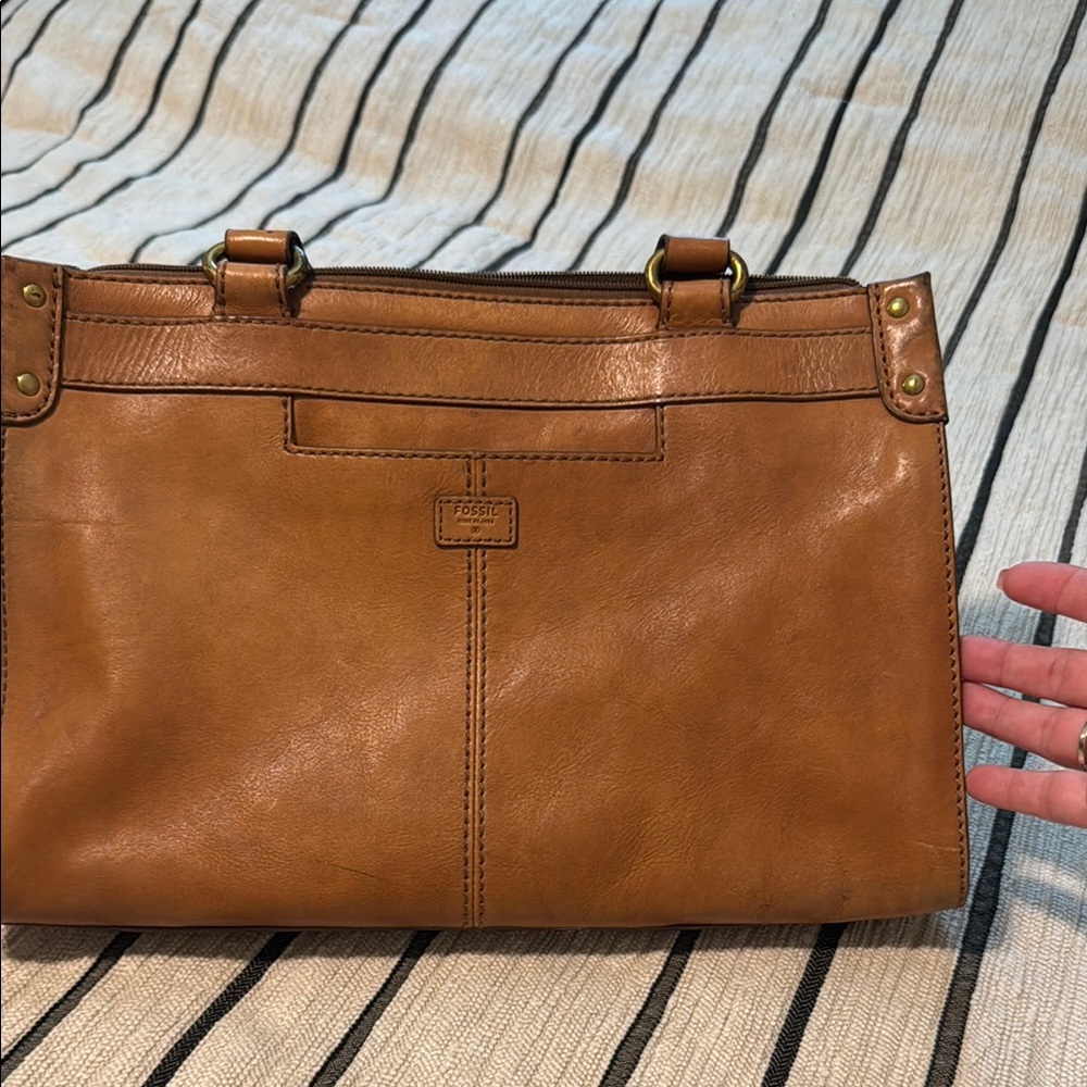 Fossil Tan Leather Handbag